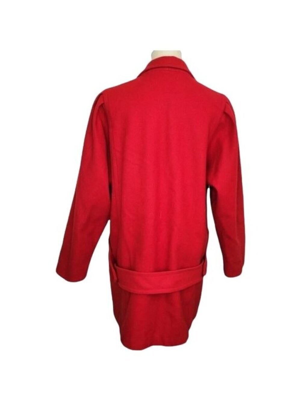 VTG Andrea Marin Andover Forstmann Wool Trench Cocoon 70s 80s Parisian 12 - Picture 4 of 8